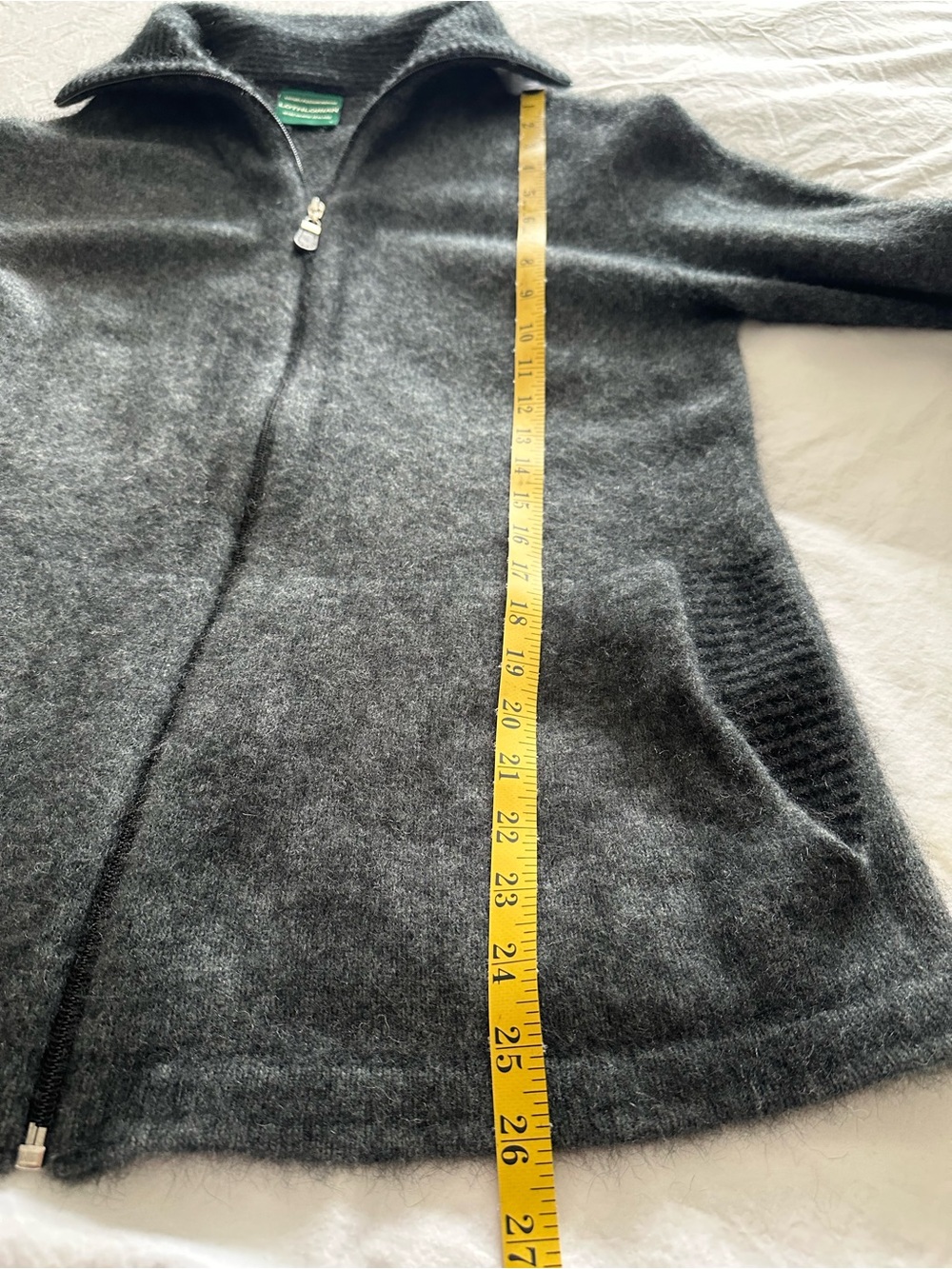 LOTHLORIAN Luxury Possum/Merino Knit Sweater - Charcoal Gray, size large - Picture 13 of 16